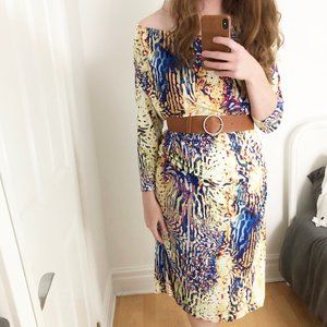 Designer Barbara Schwarzer Psychedelic Midi Dress